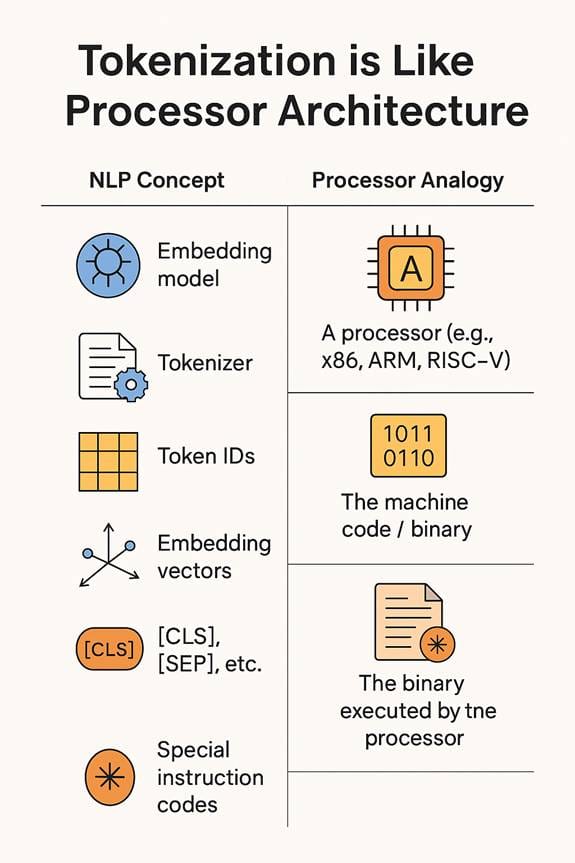 Tokenization is like processor Architecture