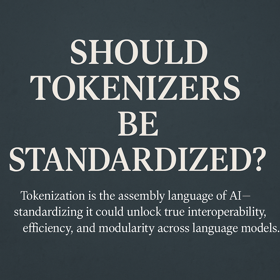 Should Tokenizers Be Standardized?